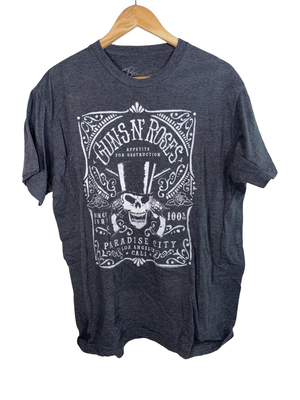 Guns n roses grey short sleeve graphic t shirt by bravado